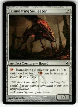 IMMOLATING SOULEATER #139 (COMMON) MTG NEW PHYREXIA - Image 1