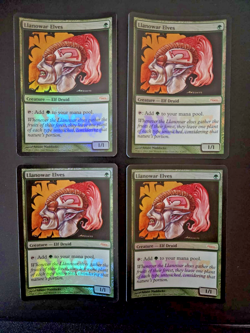 PLAYSET MAGIC MTG LLANOWAR ELVES 4x Foil Gateways Promo - Image 1