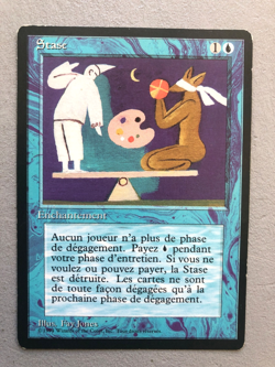 Mtg Carte Magic Fbb Foreign Black border Stasis French LP/MP (A) - Image 1