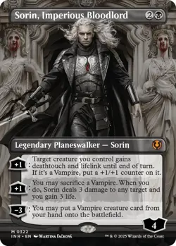 Near Mint Sorin, Imperious Bloodlord (Borderless) Innistrad Remastered MTG - Image 1
