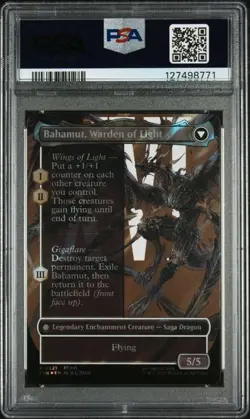 MTG Final Fantasy Dion, Bahamut's Dominant Borderless Surge Foil #521 PSA 10 - Image 2