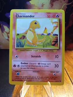 1999 Pokemon Base Set Unlimited Charmander #46 VLP - Image 1
