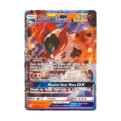 Pokemon SM - Cosmic Eclipse Volcarona GX (UR) #35/236 (Holo) NM - Image 1