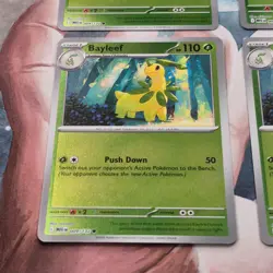 4x Bayleef 009/132 Reverse Holo Mega Evolution Pokemon TCG Near Mint Playset - Image 5