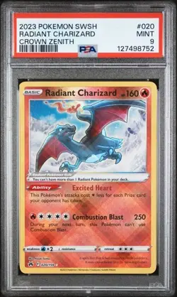 2023 Pokemon Crown Zenith Radiant Charizard #20 PSA 9 - Image 1