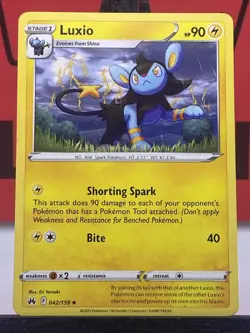 Luxio 042/159 Crown Zenith Pokemon TCG Regular Uncommon 2023 VLP - Image 3