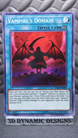 | Yugioh Vampire's Domain DASA-EN009 Secret Rare Dark Saviors NM 🔥 | - Image 1