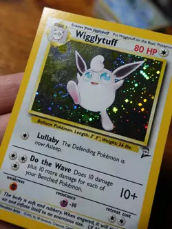 Wigglytuff 19/130 Base Set 2 Square Cut Error / NFCU Pokemon Card LP Holo Rare - Image 3