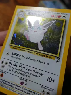 Wigglytuff 19/130 Base Set 2 Square Cut Error / NFCU Pokemon Card LP Holo Rare - Image 4