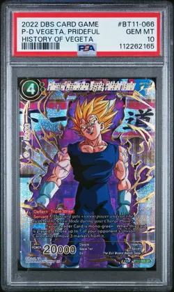Prince of Destruction Vegeta Prideful Warrior Dragon Ball Super Card PSA 10 - Image 1