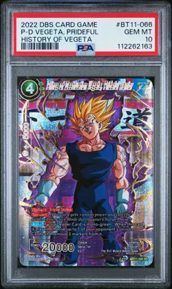 Prince of Destruction Vegeta Prideful Warrior Dragon Ball Super Card PSA 10 - Image 3
