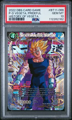 Prince of Destruction Vegeta Prideful Warrior Dragon Ball Super Card PSA 10 - Image 5