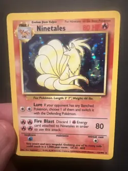 Pokemon TCG Ninetales Base Set Holo Unlimited Rare Card 12/102 - Image 1