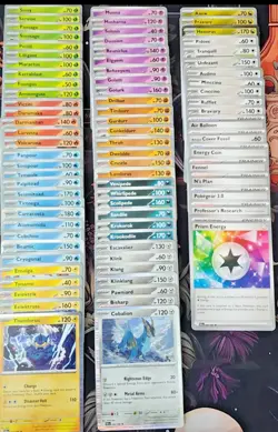 Pokemon Black Bolt - Complete Base Set - C/UC/Holo Rare 80 Cards - Image 1