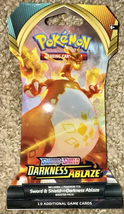 Pokemon TCG Sword & Shield Darkness Ablaze Booster Pack - Image 1
