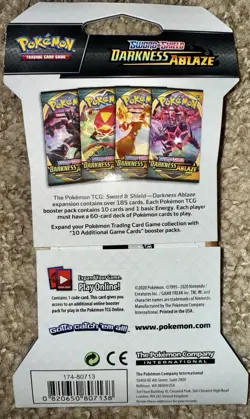 Pokemon TCG Sword & Shield Darkness Ablaze Booster Pack - Image 2