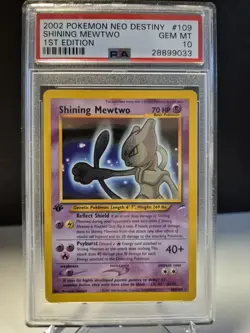 Pokemon Shining Mewtwo 1st Edition PSA 10 Neo Destiny 2002 - Image 1