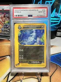 PSA 10 GEM MINT 2003 Pokemon Aquapolis Steelix - Non Holo 35/147 - Image 1