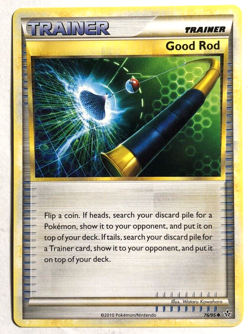 Good Rod Trainer 76/95 HGSS Unleashed Pokemon Regular Uncommon NEAR MINT NM - Image 1