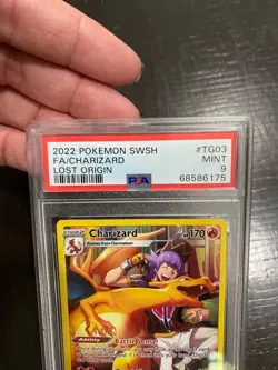 Pokemon TCG Charizard Lost Origin TG03/TG30 Holo Ultra Rare PSA 9 Mint - Image 3