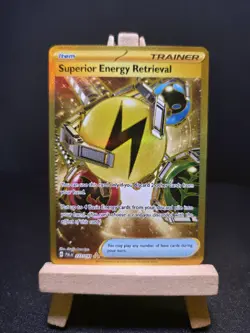 Pokemon TCG Superior Energy Retrieval 227/193 Paldea Evolved Gold Secret Rare NM - Image 1