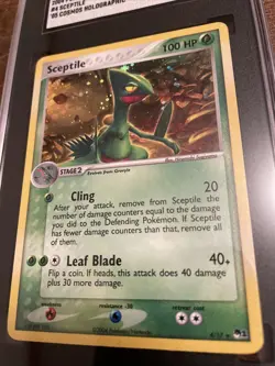 SGC Graded 3 VG 2004 Pokemon POP Series 1 #4 Sceptile ‘05 Cosmos Holographic - Image 3