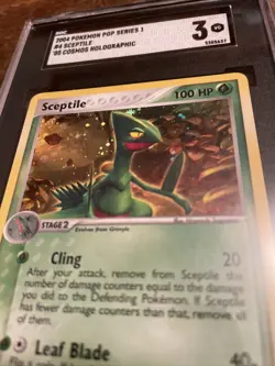 SGC Graded 3 VG 2004 Pokemon POP Series 1 #4 Sceptile ‘05 Cosmos Holographic - Image 4