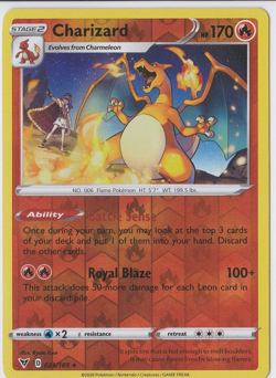Pokemon Vivid Voltage Charizard 025/185 Reverse Holo Rare - Image 1