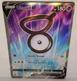 Pokemon Unown V 176/195 Swsh12: Sword & Shield Silver Tempest Full Art Holo - NM - Image 1