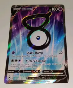 Pokemon Unown V 176/195 Swsh12: Sword & Shield Silver Tempest Full Art Holo - NM - Image 3
