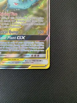 Pokemon TCG Venusaur & Snivy GX TAG TEAM SM229 Full Art Alternate Art 2019 HP - Image 4