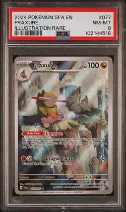 2024 POKEMON SFA EN-SHROUDED FABLE ILLUSTRATION RARE #077 FRAXURE PSA 8 - Image 1
