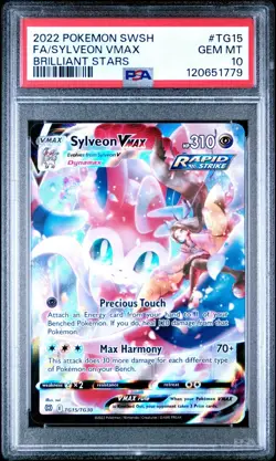 PSA 10 Sylveon VMAX TG15 Full Art Pokemon Card Brilliant Stars GEM MINT 2022 - Image 1