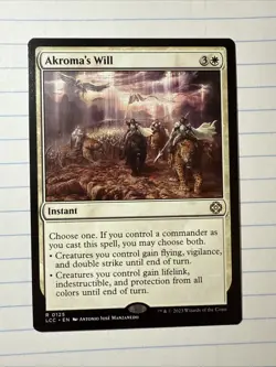 Akroma's Will Lost Caverns of Ixalan Commander Card NM MTG - Image 1