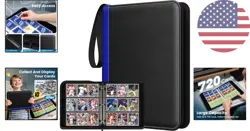 PU Leather Trading Card Binder - 720 Cards, 9 Pocket Collector's Album - Image 2