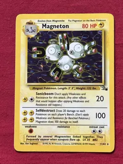 Magneton 26/62 Holo Shiny Card Excellent Condition Pokemon (T87) - Image 1