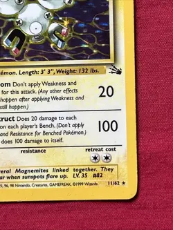 Magneton 26/62 Holo Shiny Card Excellent Condition Pokemon (T87) - Image 5