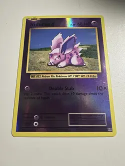 Nidoran Pokemon Card Double Stab Attack 60 HP Holo Basic 43/108 - Image 1