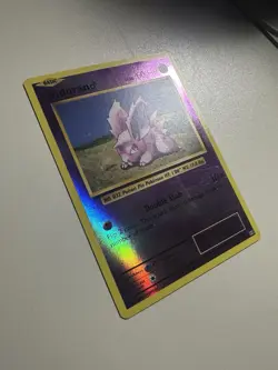Nidoran Pokemon Card Double Stab Attack 60 HP Holo Basic 43/108 - Image 3