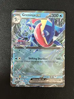 Pokemon TCG Stellar Crown Greninja EX Card 041/142 - STAMPED PROMO - Image 1