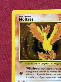 Moltres 12/62 Holo Shiny Card Excellent Condition Pokemon (T86) - Image 3