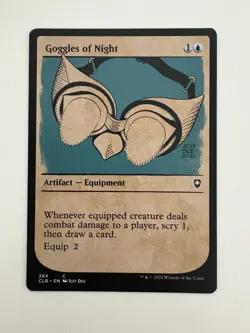 Goggles of Night Showcase MTG Magic the Gathering Card NM Near Mint CLB - Image 1