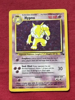 Hypno 8/62 Holo Shiny Card Excellent Condition Pokemon (T85) - Image 2