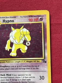 Hypno 8/62 Holo Shiny Card Excellent Condition Pokemon (T85) - Image 4