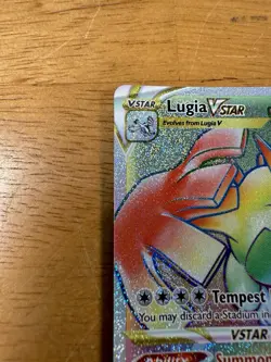 Pokemon TCG Lugia VSTAR Rainbow Secret Rare Holo Card Silver Tempest 202/195 - Image 3