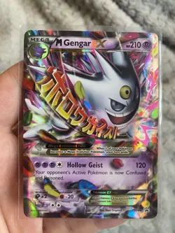 Pokemon TCG Mega Gengar EX XY166 Black Star Promo Shiny Holo Rare Card NM - LP - Image 1
