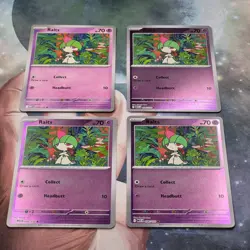 4x Ralts 058/132 Reverse Holo Mega Evolution Pokemon TCG Near Mint Card - Image 1