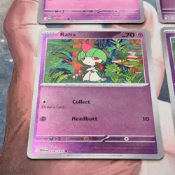 4x Ralts 058/132 Reverse Holo Mega Evolution Pokemon TCG Near Mint Card - Image 5