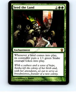 Seed the Land #146 Green Rare Saviors of Kamigawa MTG NP Near Mint or Better - Image 1