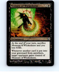 Measure of Wickedness Black Saviors of Kamigawa Foil MTG NP Near Mint or Better - Image 1